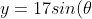 y= 17 sin(\theta)+ 17